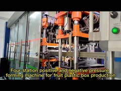 ペットフード用自動3ステーション真空形作機 食品容器用