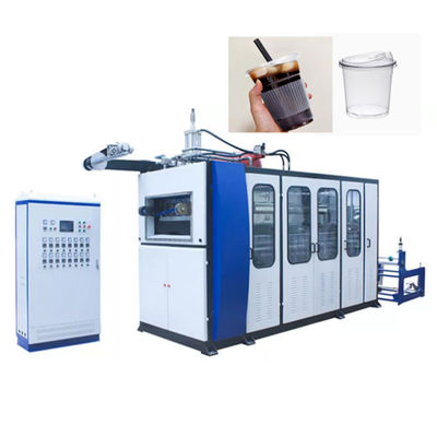 中古カップとボウルカバーを形作る完全自動熱形作機 高効率のプラスチックカップ製造機械