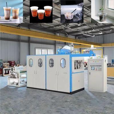 完全に自動使用されたプラスチック使い捨ての茶カップを作る機械