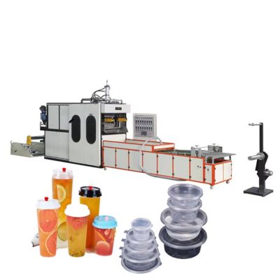 Affordable Price Plastic Thermoforming Machine with 4100*1500*2200mm Dimensions 60-70L/min Water Consumption and 0.7-1.0Mpa Air Pressure
